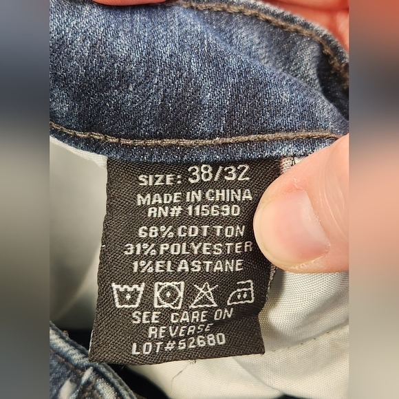 Refinery Republic Jeans Men 38 x 32 Slim Fit Straight Leg Faded Blue Medium Wash - Picture 6 of 12